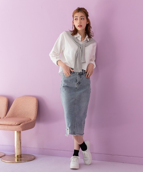 fifth(フィフス)の「肩掛け風ショールセットシャツ(シャツ/ブラウス・レディース・ホワイト・M)」の7枚目の写真