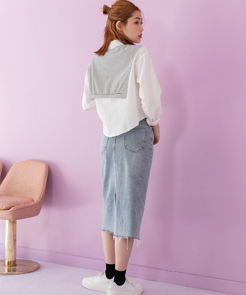 fifth(フィフス)の「肩掛け風ショールセットシャツ(シャツ/ブラウス・レディース・ホワイト・M)」の8枚目の写真