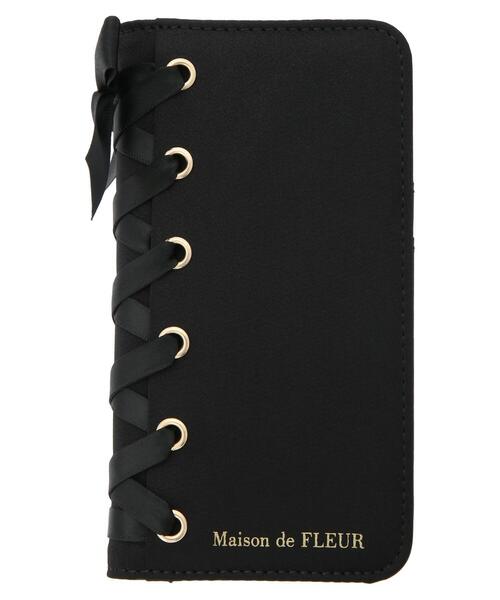 Maison de FLEUR - 新品未開封♡レースアップiPhoneケース♡完売 ボルドー Maison de FLEUR - 新品未開封♡レースアップiPhoneケース♡完売