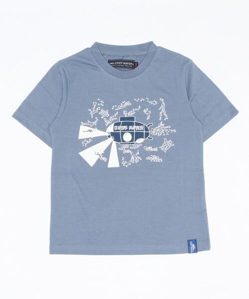 KRIFF MAYER（クリフメイヤー）の「光るバラエTEE（潜水艦）（Tシャツ/カットソー・キッズ・ネイビー/オフホワイト/サックスブルー/コーラル・120/130/140/150/160/170）」の4枚目の写真