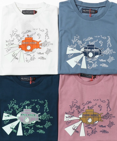 KRIFF MAYER（クリフメイヤー）の「光るバラエTEE（潜水艦）（Tシャツ/カットソー・キッズ・ネイビー/オフホワイト/サックスブルー/コーラル・120/130/140/150/160/170）」の18枚目の写真