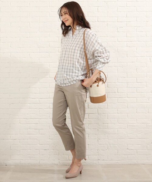 SHOO・LA・RUE(シューラルー)の「◆キャンバスポスト丸手ハンドル2WAYバッグ(ハンドバッグ・レディース・ブラック/ブラウン系/ライトイエロー系8/レッド系1・00)」の15枚目の写真