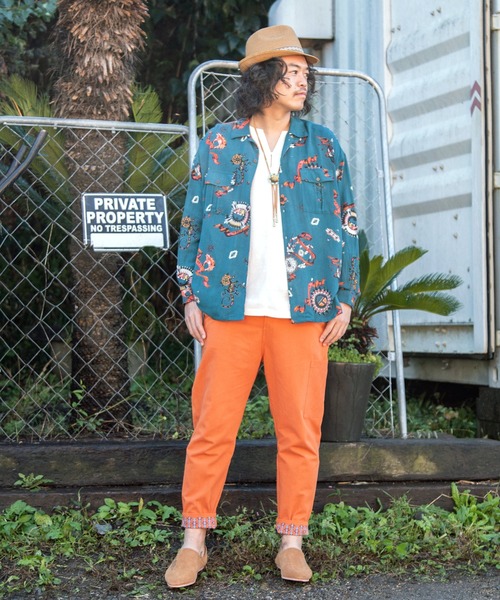 チャイハネ（チャイハネ）の「【チャイハネ】サンティーMEN'Sシャツ（シャツ/ブラウス・メンズ・ブラック/ベージュ/パープル/カーキ/ターコイズブルー・FREE）」の12枚目の写真