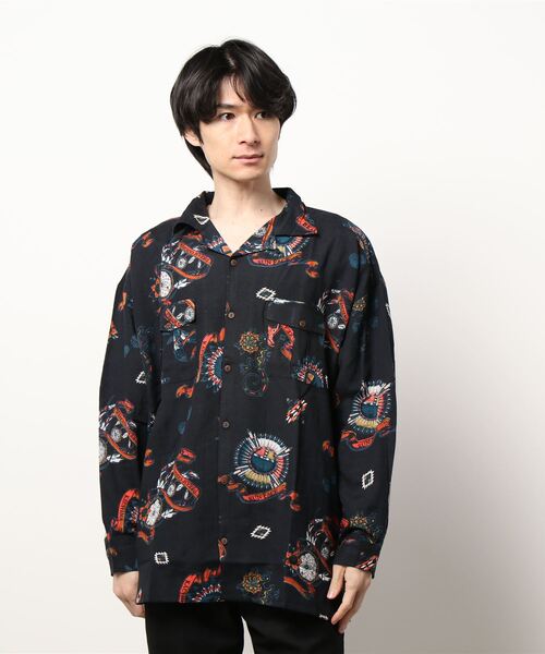 チャイハネ（チャイハネ）の「【チャイハネ】サンティーMEN'Sシャツ（シャツ/ブラウス・メンズ・ブラック/ベージュ/パープル/カーキ/ターコイズブルー・FREE）」の10枚目の写真