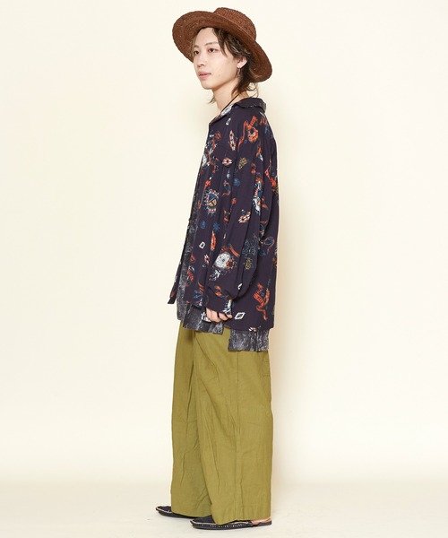 チャイハネ（チャイハネ）の「【チャイハネ】サンティーMEN'Sシャツ（シャツ/ブラウス・メンズ・ブラック/ベージュ/パープル/カーキ/ターコイズブルー・FREE）」の15枚目の写真