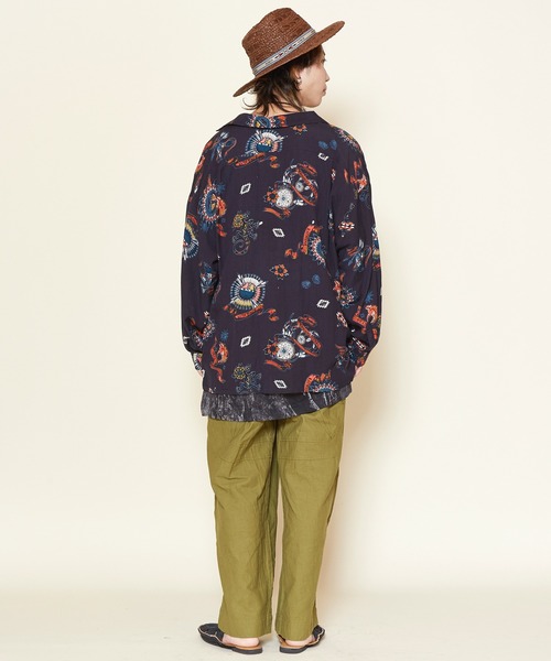 チャイハネ（チャイハネ）の「【チャイハネ】サンティーMEN'Sシャツ（シャツ/ブラウス・メンズ・ブラック/ベージュ/パープル/カーキ/ターコイズブルー・FREE）」の16枚目の写真