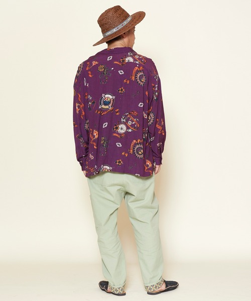 チャイハネ（チャイハネ）の「【チャイハネ】サンティーMEN'Sシャツ（シャツ/ブラウス・メンズ・ブラック/ベージュ/パープル/カーキ/ターコイズブルー・FREE）」の21枚目の写真