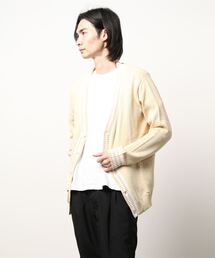 /コットン/天竺編みチルデンカーディガン