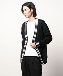 /コットン/天竺編みチルデンカーディガン