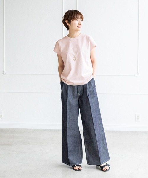 IENA（イエナ）の「ラウンドテールプルオーバー（Tシャツ/カットソー・レディース・ベージュ/ホワイト/ピンク/ネイビー・FREE）」の10枚目の写真