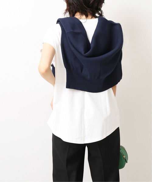 IENA（イエナ）の「ラウンドテールプルオーバー（Tシャツ/カットソー・レディース・ベージュ/ホワイト/ピンク/ネイビー・FREE）」の15枚目の写真