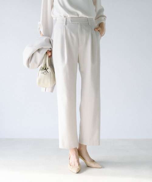 セール セットアップでも着用可能 ソフトストレッチストレートパンツ スラックス Rive Droite リヴドロワ のファッション通販 Zozotown