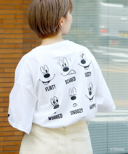 ROOPTOKYO(ループトウキョウ)の「ROOPTOKYO限定:MICKEY/ミッキー FACE S/STee 半袖Tシャツ(Tシャツ/カットソー・メンズ・ホワイト/サンドベージュ/ブラック・XL/M/L)」の1枚目の写真