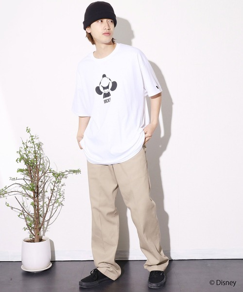 ROOPTOKYO(ループトウキョウ)の「ROOPTOKYO限定:MICKEY/ミッキー FACE S/STee 半袖Tシャツ(Tシャツ/カットソー・メンズ・ホワイト/サンドベージュ/ブラック・XL/M/L)」の7枚目の写真