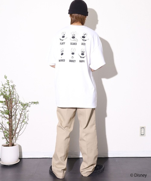 ROOPTOKYO(ループトウキョウ)の「ROOPTOKYO限定:MICKEY/ミッキー FACE S/STee 半袖Tシャツ(Tシャツ/カットソー・メンズ・ホワイト/サンドベージュ/ブラック・XL/M/L)」の8枚目の写真