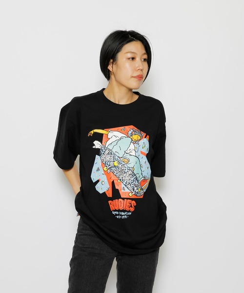RUDIE'S（ルーディーズ）の「SKATEBOY-T（Tシャツ/カットソー・メンズ・ホワイト/ブラック・XXL/S/M/XL/L）」の5枚目の写真