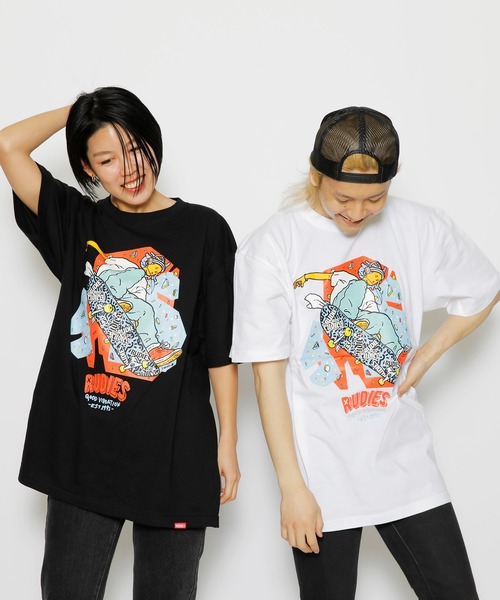 RUDIE'S（ルーディーズ）の「SKATEBOY-T（Tシャツ/カットソー・メンズ・ホワイト/ブラック・XXL/S/M/XL/L）」の15枚目の写真