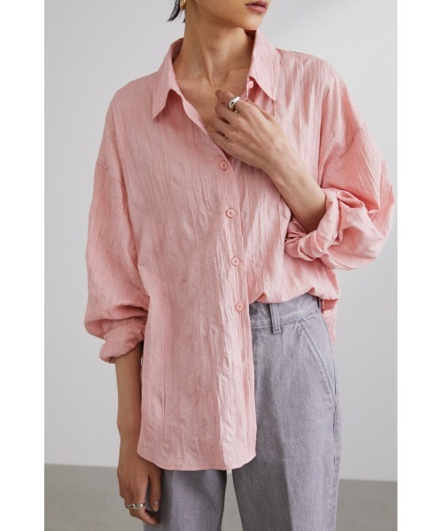 STYLEMIXER(スタイルミキサー)の「ワッシャールーズシャツ(シャツ/ブラウス・レディース・アイボリー/ピンク/グリーン系その他/イエロー・FREE)」の4枚目の写真