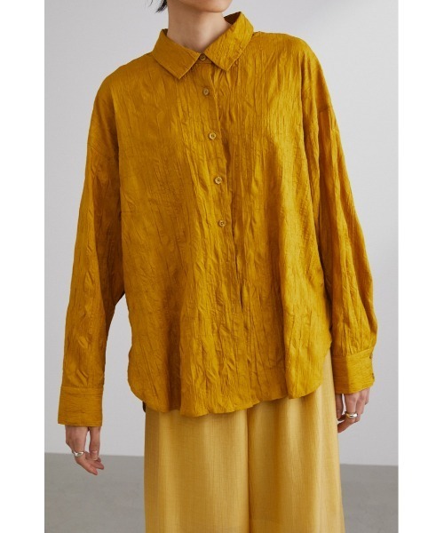 STYLEMIXER(スタイルミキサー)の「ワッシャールーズシャツ(シャツ/ブラウス・レディース・アイボリー/ピンク/グリーン系その他/イエロー・FREE)」の1枚目の写真