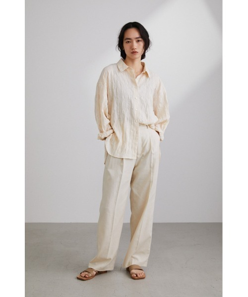 「STYLEMIXER」 長袖ブラウス FREE シルバー レディース STYLEMIXER ブラウス シャツ カラミルーズシャツ レディース