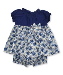 Tartine et Chocolat（タルティーヌエショコラ）の「TartineetChocolat/【お揃い】日本製リバティ花柄プリント(SwivlingPetals)ブルマ付きワンピースベビー(70~90cm)（ワンピース・キッズ）」