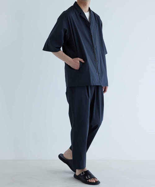 ADAM ET ROPE'（アダムエロペ）の「【TOOLIGHT】TC オープンカラーシャツ/セットアップ対応/超軽量/ストレッチ性/吸水速乾性/イージーケア（シャツ/ブラウス・メンズ・ブラック/ダークグリーン/ブラウン系その他・S/M/L/XL）」の9枚目の写真