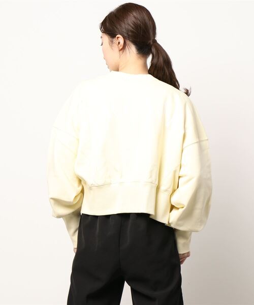 ADAM ET ROPE'（アダムエロペ）の「【2WAY】スウェットクロップドカーディガン（カーディガン/ボレロ・レディース・ホワイト/グレー/イエロー・FREE）」の7枚目の写真