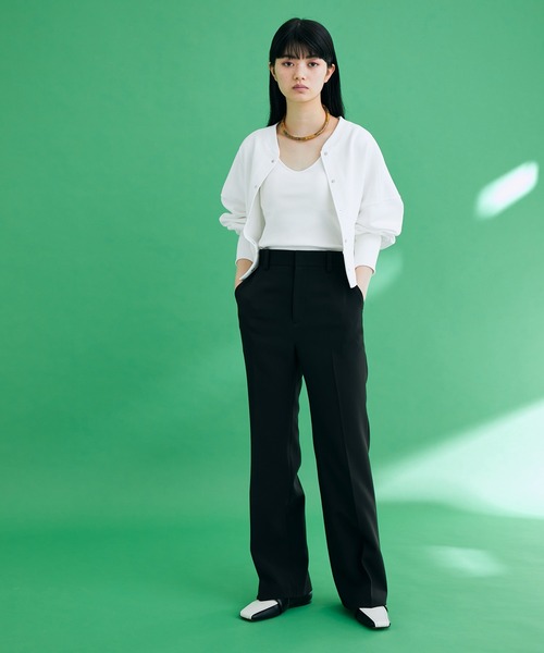 ADAM ET ROPE'（アダムエロペ）の「【2WAY】スウェットクロップドカーディガン（カーディガン/ボレロ・レディース・ホワイト/グレー/イエロー・FREE）」の17枚目の写真