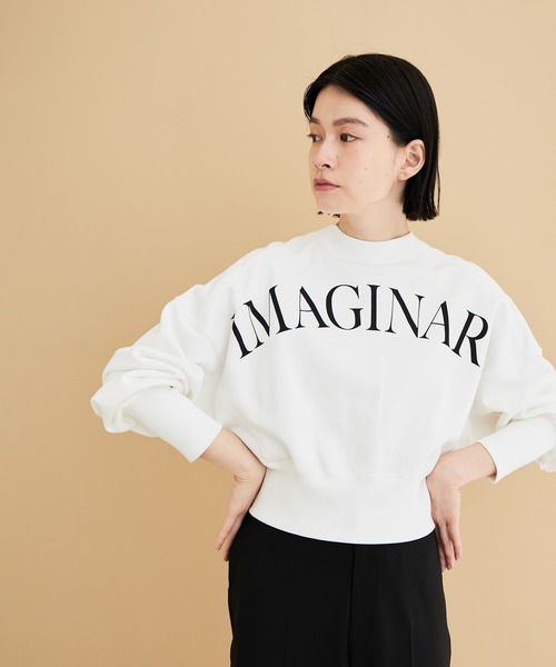 ADAM ET ROPE'（アダムエロペ）の「【2WAY】スウェットクロップドカーディガン（カーディガン/ボレロ・レディース・ホワイト/グレー/イエロー・FREE）」の8枚目の写真