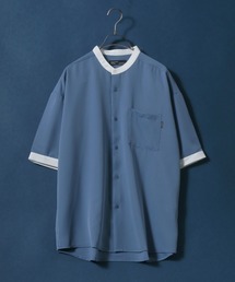 ANPAS | Cool Touch Fabric Natural Stretch Oversize Collar Separated Band Collar Shirt/接触冷感 ナチュラルストレッチ オーバーサイズ クレリック バンドカラーシャツ(シャツ/ブラウス)