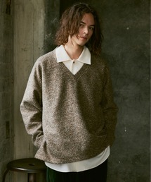 CASPER JOHN | Boucle V-neck sweat/ブークレVネックスウェット(スウェット)