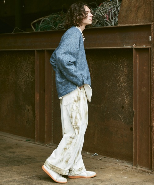 CASPER JOHN(キャスパージョン)の「Boucle V-neck sweat/ブークレVネックスウェット(スウェット・メンズ・ブラウン/ブラック/ブルー・SMALL/MEDIUM/LARGE)」の15枚目の写真