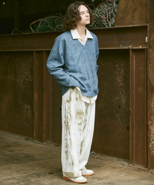 CASPER JOHN(キャスパージョン)の「Boucle V-neck sweat/ブークレVネックスウェット(スウェット・メンズ・ブラウン/ブラック/ブルー・SMALL/MEDIUM/LARGE)」の16枚目の写真