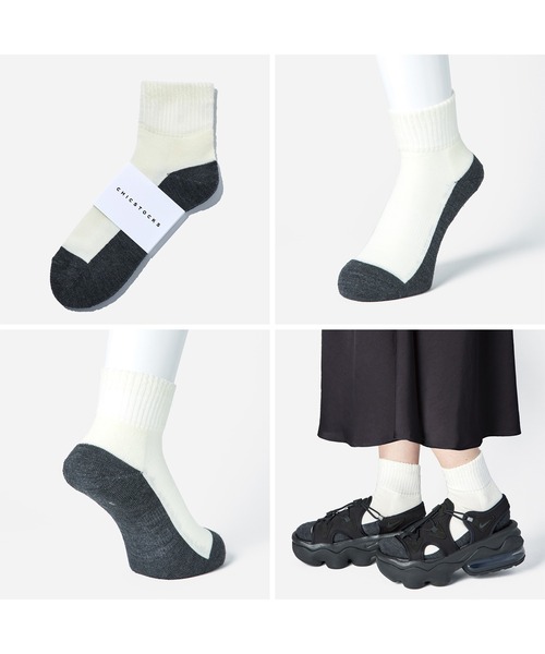 CHICSTOCKS（シックストックス）の「ウールアンクルソックス（ソックス/靴下・メンズ・ブラック/オフホワイト/ライトグレー・LARGE/MEDIUM/SMALL）」の10枚目の写真