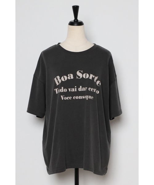 Bonjour Sagan(ボンジュールサガン)の「Boa SorteロゴT(Tシャツ/カットソー・レディース・チャコールグレー・FREE)」の9枚目の写真