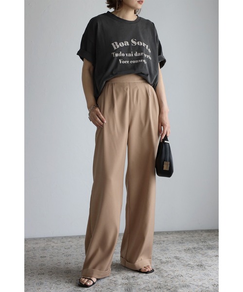 Bonjour Sagan(ボンジュールサガン)の「Boa SorteロゴT(Tシャツ/カットソー・レディース・チャコールグレー・FREE)」の2枚目の写真