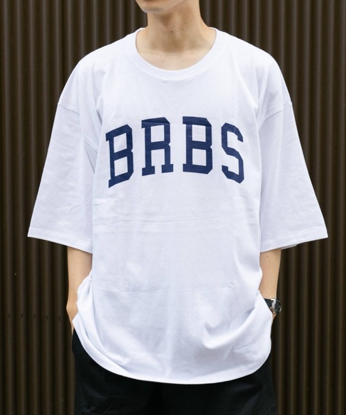 BROKEN BASE(ブロークンベース)の「オーバーサイズアーチロゴT(Tシャツ/カットソー・メンズ・ホワイト/ブラック/ベージュ/カーキ・MEDIUM/LARGE)」の1枚目の写真
