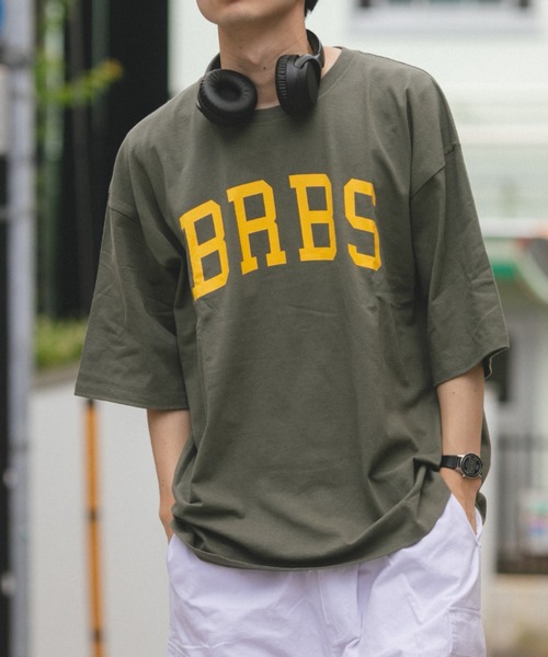 BROKEN BASE(ブロークンベース)の「オーバーサイズアーチロゴT(Tシャツ/カットソー・メンズ・ホワイト/ブラック/ベージュ/カーキ・MEDIUM/LARGE)」の4枚目の写真