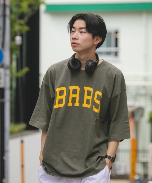 BROKEN BASE(ブロークンベース)の「オーバーサイズアーチロゴT(Tシャツ/カットソー・メンズ・ホワイト/ブラック/ベージュ/カーキ・MEDIUM/LARGE)」の9枚目の写真