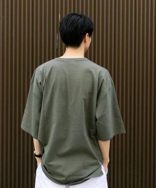 BROKEN BASE(ブロークンベース)の「オーバーサイズアーチロゴT(Tシャツ/カットソー・メンズ・ホワイト/ブラック/ベージュ/カーキ・MEDIUM/LARGE)」の6枚目の写真