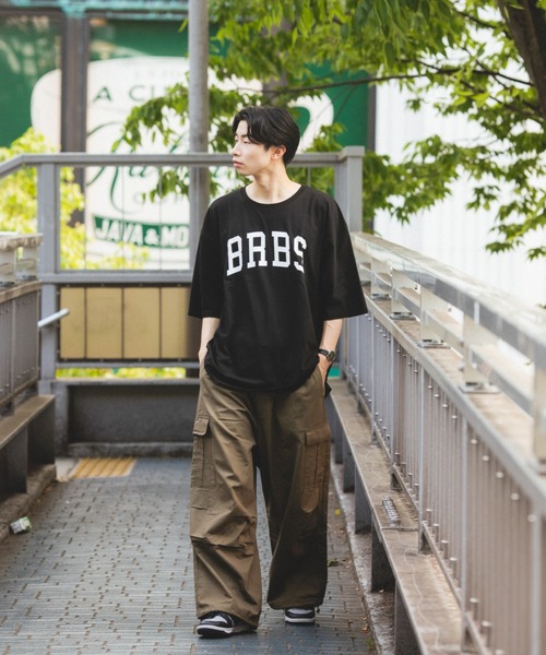 BROKEN BASE(ブロークンベース)の「オーバーサイズアーチロゴT(Tシャツ/カットソー・メンズ・ホワイト/ブラック/ベージュ/カーキ・MEDIUM/LARGE)」の18枚目の写真