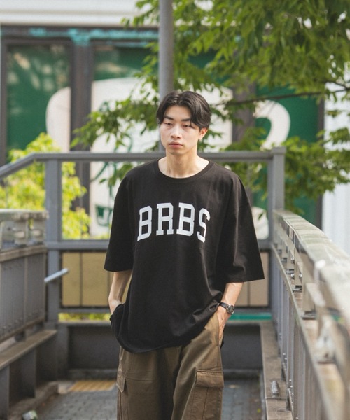 BROKEN BASE(ブロークンベース)の「オーバーサイズアーチロゴT(Tシャツ/カットソー・メンズ・ホワイト/ブラック/ベージュ/カーキ・MEDIUM/LARGE)」の14枚目の写真