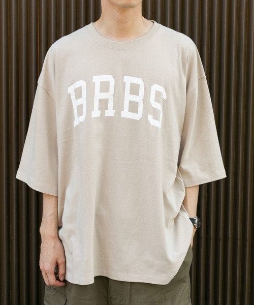 BROKEN BASE(ブロークンベース)の「オーバーサイズアーチロゴT(Tシャツ/カットソー・メンズ・ホワイト/ブラック/ベージュ/カーキ・MEDIUM/LARGE)」の7枚目の写真