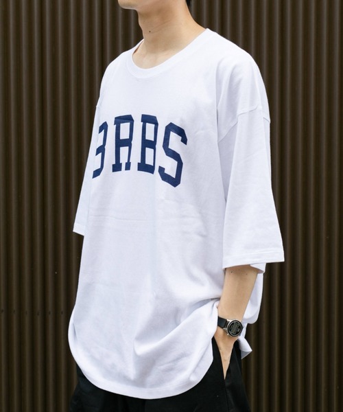 BROKEN BASE(ブロークンベース)の「オーバーサイズアーチロゴT(Tシャツ/カットソー・メンズ・ホワイト/ブラック/ベージュ/カーキ・MEDIUM/LARGE)」の8枚目の写真