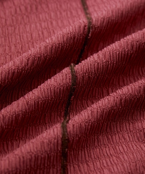 vis-`a-vis（ビサビ）の「【WEB限定】前後２WAY配色メロウスリットフクレジャガードプルオーバー（Tシャツ/カットソー・レディース・ピンク系その他/スミクロ/キナリ・FREE）」の12枚目の写真