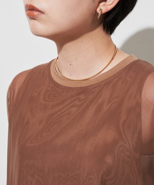 Aunt Marie's（アントマリーズ）の「シンプルラインラウンドチョーカー / ネックカフ（チョーカー・レディース・ゴールド/シルバー・FREE）」の8枚目の写真