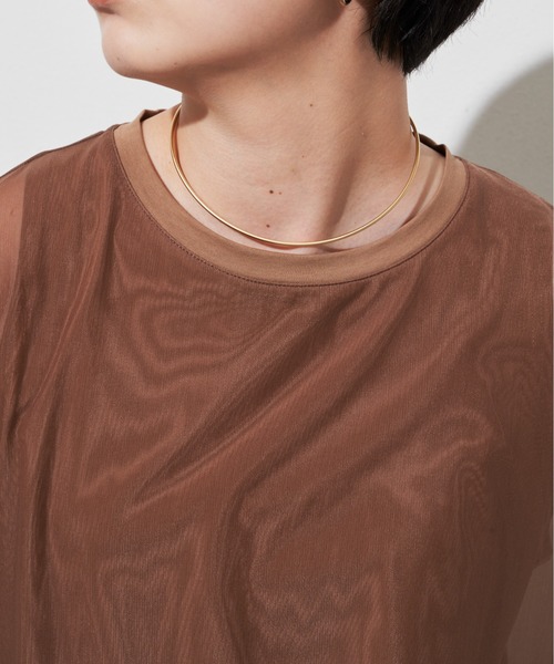 Aunt Marie's（アントマリーズ）の「シンプルラインラウンドチョーカー / ネックカフ（チョーカー・レディース・ゴールド/シルバー・FREE）」の9枚目の写真