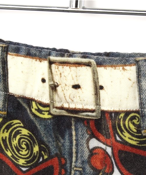 HYSTERIC MINI（ヒステリックミニ）の「BABY Shadow of the mini face 総柄 “LIKE A SKIRT”（スカート・キッズ・インディゴブルー・90/80）」の5枚目の写真