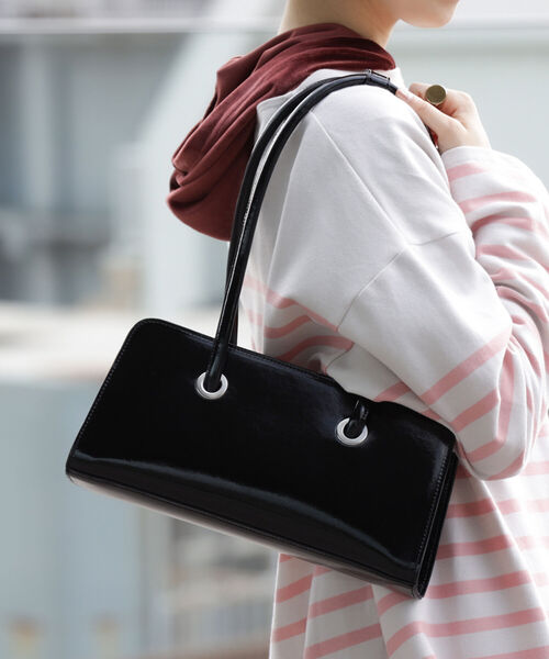 Ray BEAMS（レイビームス）の「Ray BEAMS / ロング ハンドル バッグ（トートバッグ・レディース・ブラック/グリーン系その他2・ONE SIZE）」の7枚目の写真