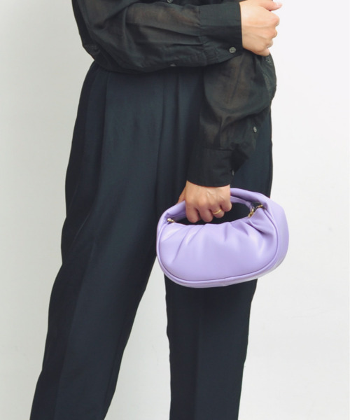 カシュカシュcachecache/ハーフムーンギャザー2wayミニショルダー